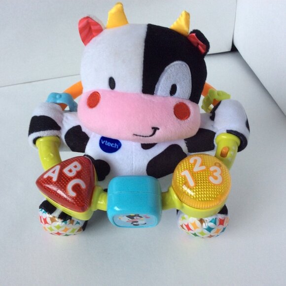 Vtech Cow Lil Critters Moosical Beads Plush Lights Music ABC 123 Tested & Works - Picture 1 of 4